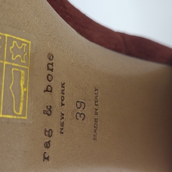 83- rag & bone New York Drea Boot Rust Suede Size 9 NWT - Picture 13 of 17